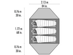 Tente Msr Elixir 3 -Sea to Summit Solde 10312 msr elixir 3 floorplan top