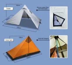 Luxe Outdoor Mini Peak XL -Sea to Summit Solde tipi luxe outdoor mini peak xl white 02
