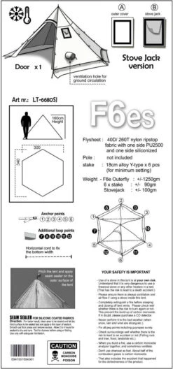 Luxe Outdoor Winter Shelter F6es -Sea to Summit Solde tipi luxe outdoor shelter f6e 05