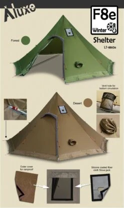 Luxe Outdoor Winter Shelter F8e -Sea to Summit Solde tipi luxe outdoor winter shelter f8e 05